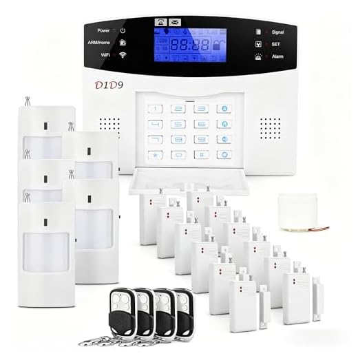 D1D9 24pcs Wireless DIY Home Burglar Alarm System, 4G WiFi GSM, No Monthly Fee,Home Security with App Alert