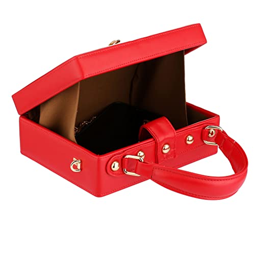 Bolso Rojo tipo Clutch con Asa para Mujer miniatura 4