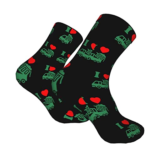 I Heart Love Trash Garbage Trucks Performance Running Sock Comfort Sox Light Bobbysocks Casual Socks for Mens and Womens4