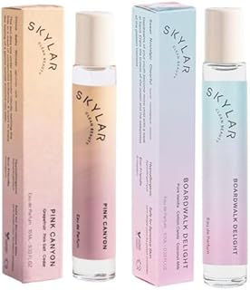 Pink Canyon and Boardwalk Delight Eau de Perfume Layering 2 Pack- Hypoallergenic & Clean Perfume for Women & Men, Vegan & Safe for Sensitive Skin- (10mL /0.33 Fl oz)