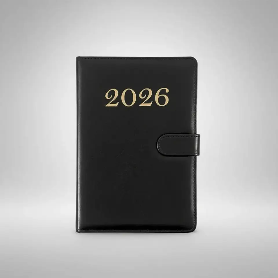 Agenda 2026 Couro Executiva Semanal 80 Folhas Capa Planner Fino Trabalho Com Fecho Ímã