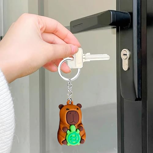 Chaveiro bonito do Capybara, chaveiro do Capybara - Pingente de Capivara Boneca Engraçada | Capivara