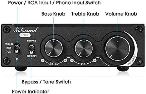 Nobsound 1002P Mini TPA3221 Stereo Digital Power Amplifier MM Phono / Home Turntable Amp 100W×2