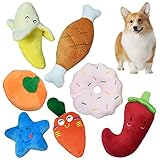 CovertSafe& Squeaky Dog Toys, 7 Pack Puppy Toys, Cute Doy Chew Toy for Medium and Small Dogs, Soft Plush Pet Toys with Squeakers