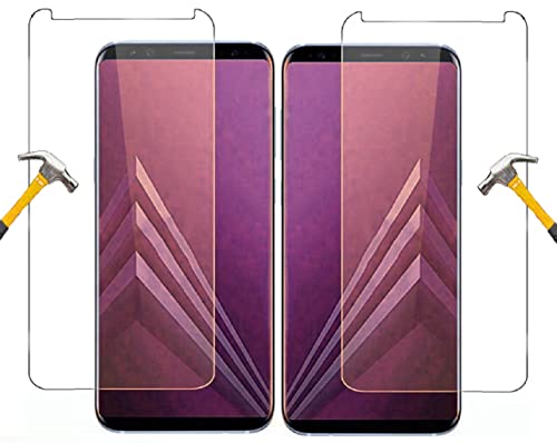ino 2x Schutzglas kompatibel mit Samsung Galaxy A8 2018 Panzerglas Panzerfolie Bildschirm Schutz Glasfolie Bildschirmglas 9H