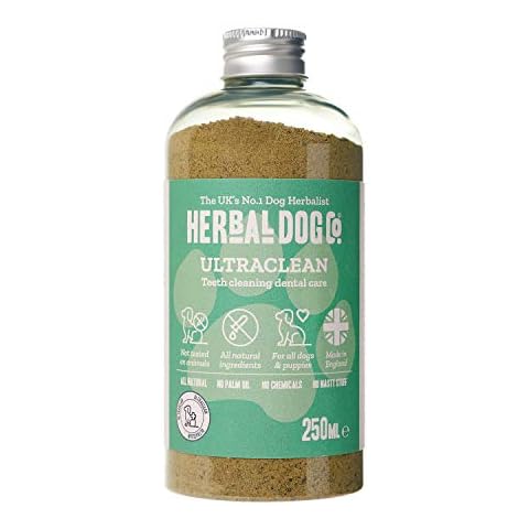 Herbal Dog Co Teeth Cleaning & Dog Breath Freshener Powder, 250ml - No Brushing Needed - Natural Dog Teeth Cleaning Product for Dogs & Puppies - Vegan, Made in UK Cover