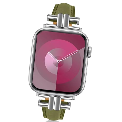 Bracelet en cuir iWatch femme recherchant un style élégant pour Series 9 et Ultra