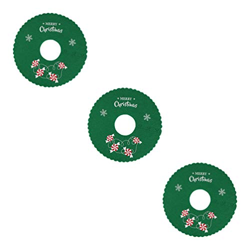 Saia de árvore de Natal em miniatura da Amosfun 3 peças, saia de árvore de Natal, avental de árvore