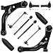 Detroit Axle - 10pc Front Lower Control Arms w/Ball Joints, Sway Bars, Inner Outer Tie Rods w/Rack Boots Kit for 2005 2006 2007 2008 2009 Ford Escape - [05-09 Tribute] - 2005-2009 Mariner - No Hybrid