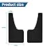 2Pcs Car Mud Flaps Fender Splash Guards, PVC Mudguard Fender Flares with Hardware Front and Rear, Universal Sports Mud Flaps Guards Splash, Exterior Accessories for Car Sedan SUV Trucks (Black)
