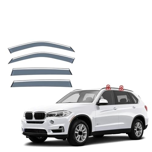 Déflecteurs de vitre pour BMW X5 E70 F15 visière pare-pluie fumée