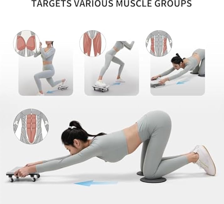 PROIRON Ab Roller with Knee Pads for Abs Workout, Multifunctional Ab Roller Wheel for Abs Workout, Abdominal Roller with Knee Pads, Abdominal Exercises Wheel, Abb Roller (Slide Fitness Trainer)