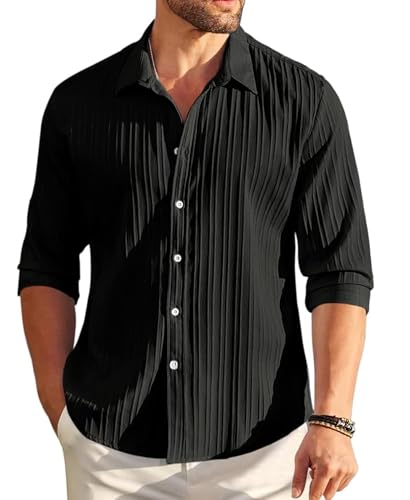 Image of ROYALSCOUT Men's Popcorn Full Sleeves Casual Shirt | Men Stylish Regular Fit | Button-Down Stylish Shirt for Party & Casual Wear