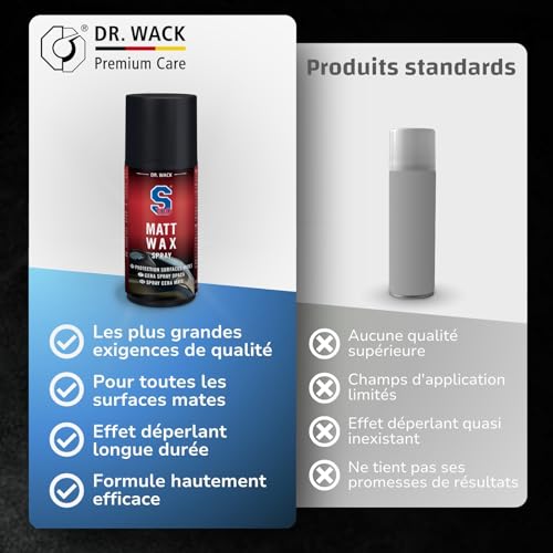 Cire mate moto S100 Dr. Wack - Spray de protection longue durée de 250 ml