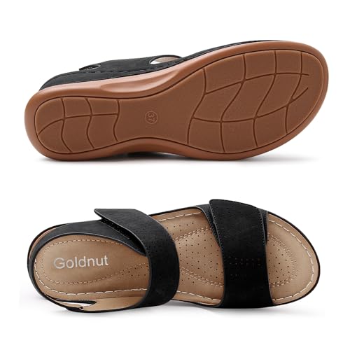 Comfortable Sandals For Women: Casual Walking Flats Sandalias with Arch Support Summer Low Heels4