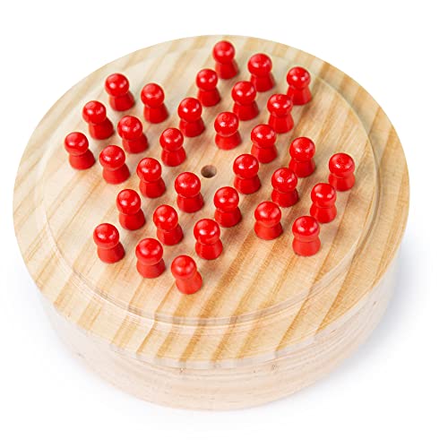 Jeu de solitaire en bois Bigjigs Toys pour stimuler la concentration des enfants