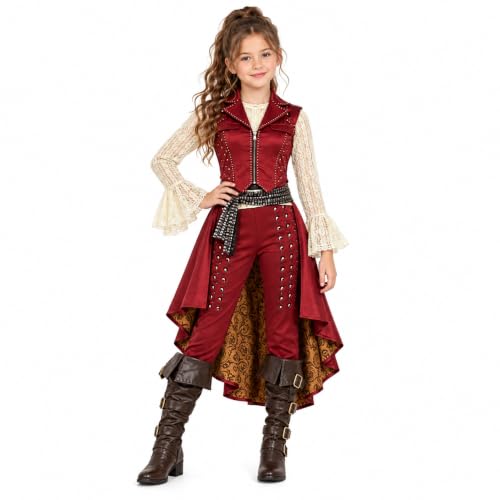 KICILVS Girls Villain Pirate Princess Hazel 4-Piece Outfit - image 1