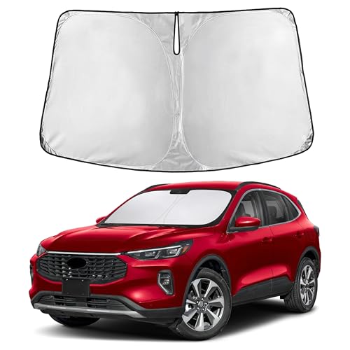 Image of Autovir Windshield Sun Shade Fit for 2020-2024 2025 2026 Ford Escape | Sunshade, Front Car Window Shades Sun Visor, Blocks UV Rays & Heat, Car Accessories
