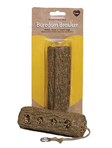 Rosewood Boredom Breaker Edible Treat 'N' Gnaw Log, Rabbit Treats & Small Animal Treats - Image 3
