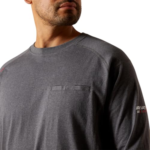 Image of ARIAT Men FR Air Lineman T-Shirt Charcoal Heather