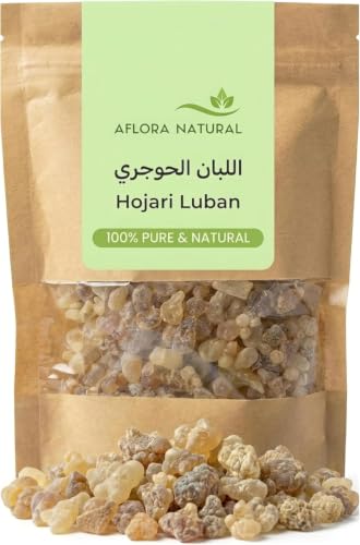 AFLORA NATURAL Hojari Luban Premium Frankincense Resin Chunks | Natural Aromatic Incense for Home & Spiritual Use Nature Does It Better 100 gm
