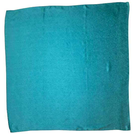 Yellowstone Wild Rag Bandana Scarf 100% Silk 35" Jacquard Turquoise2