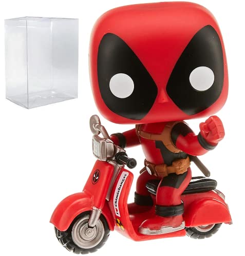 Funko Marvel: Deadpool Parody - Figura de vinilo de Deadpool on Scooter Pop! Rides (incluye funda protectora de caja compatible) multicolor, 3.75 pulgadas