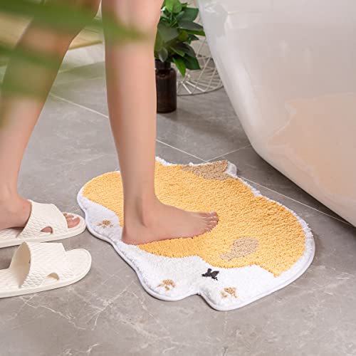 Cartoon Bath Rug, Bath Mat For Kids, Water Absorption Foot Mat Soft Plush Carpet, Non-Slip Machine Washable Floor Mat For Entryway, Bathroom And Living Room, 17.7 X 26.7 Inches, Dog #TOP2