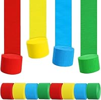 TONIFUL – TONIFUL 8 Rollen Krepppapier Luftschlangen Rot Gelb Blau Grü