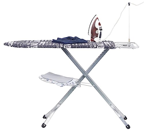Image of Premium Ironing Board for Home | Wide Surface, Heat-Proof Cover, Foldable Design, Adjustable Height | Strong & Durable Iron Table (43 X 18, Royal)