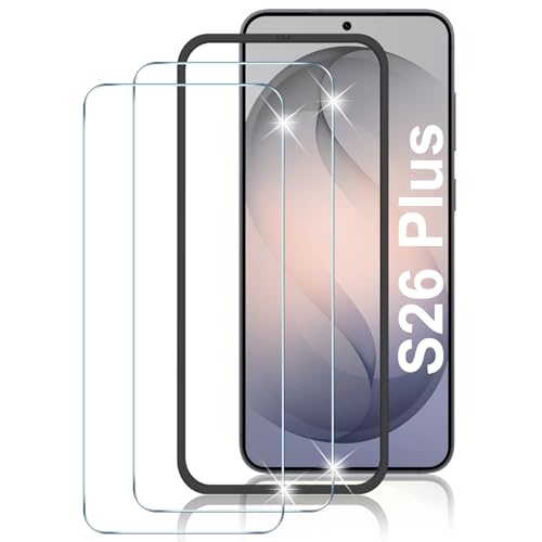 LYWHL 2-Pack Samsung Galaxy S26 Plus Screen Protector, Tempered Glass for S26+ with Alignment Frame, Sensitive Touch & Fingerprint Unlock, Anti-Scratch Case Friendly Bubble Free Easy Install HD Clear