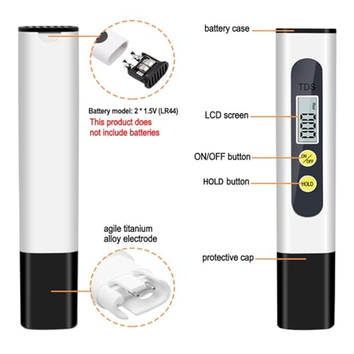Testeur d'eau TDS rapide et précis 0-9990ppm pour l'hydroponie
