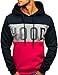 YIPIN Hombre Sudadera con Capucha Colores de Contraste Camiseta Manga Larga Otoño...