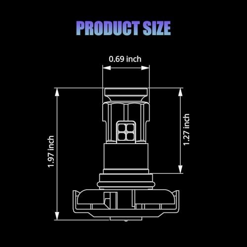 Image of 5202 PS19W LED Fog Light Bulbs 6000K White, 2-Pack