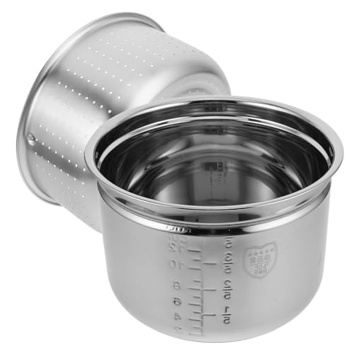 Luxshiny 1 Juego Cesta de Vapor Inoxidable Arrocera Separador de Arroz y Sopa de Limpiar y Duradera Cocinas y Vaporera