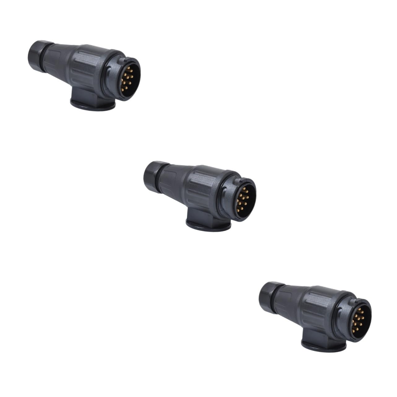SOLUSTRE 3piezas Adaptador De Eléctrico para Remolque Plástico para Camiones y Caravanas