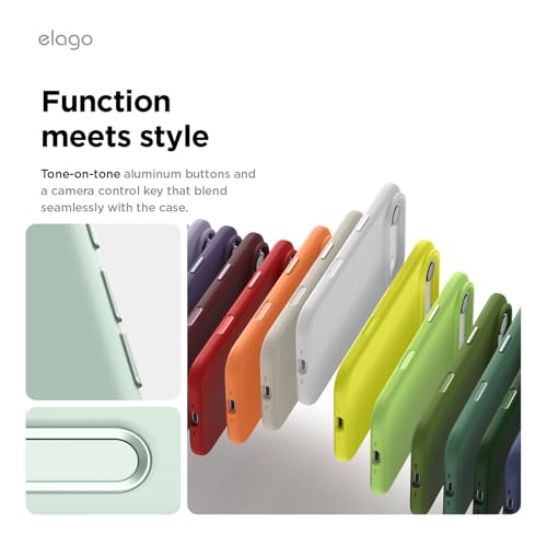 Image of elago for iPhone Air Case, Premium Magnetic Silicone Case, Compatible with MagSafe, Liquid Silicone Material, Protective Cover, Shockproof, Slim Phone, 6.5 inch (Mint)