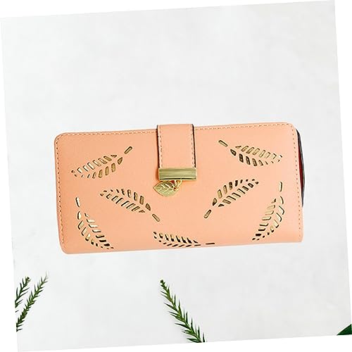 Didiseaon Hollow Leaves Design Pu Leather Wallet Zipper Closure Women Pack Purse for Daily Activities2
