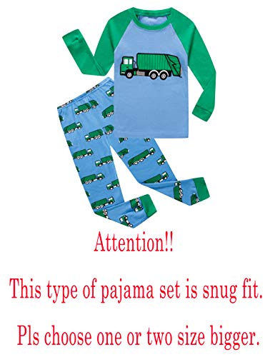 Image of KikizYe Little Big Boys Long Sleeve Pajama Sets 100% Cotton Pjs