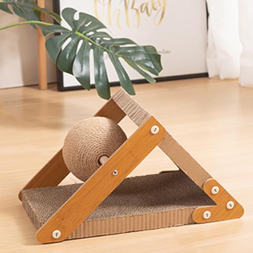 Griffoir pour chats en bois avec rouleau de jeu pour un appartement serein - 5