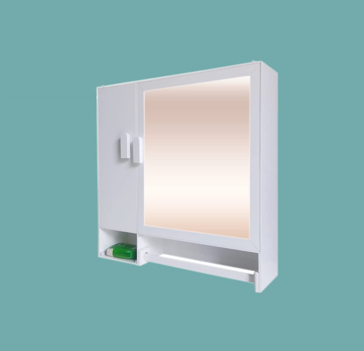 WINACOMetro Off White Acrylic 16" X 4" x 16" Bathroom Cosmetic/Cutlery/Medicine Storage Cabinet