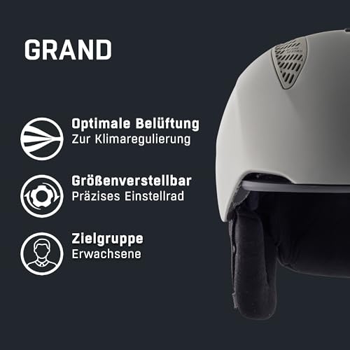 ALPINA GRAND - Sicherer, Optimal Klimatisierter, Bruchfester & Anpassbarer Skihelm Für Erwachsene