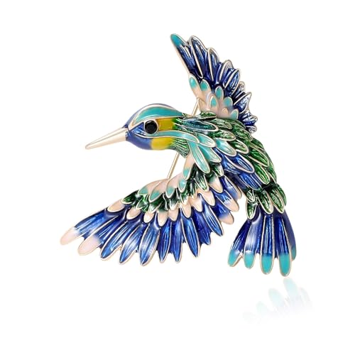 Feather Bird Brooch Lightweight Comfortable Wear-resistant Color Changing Lapel Pin