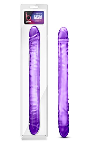 Blush 18" Double Head Dildo - Soft Flexible Double Penetrating - Perfect For Scissoring - Purple #TOP1