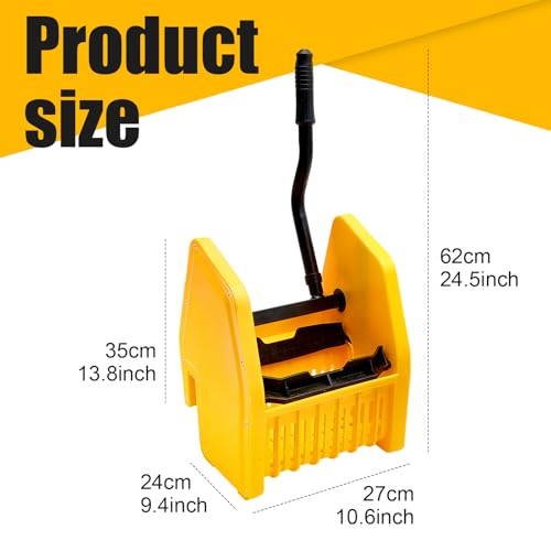 Image of Sasylvia Yellow Mop Wringer Replacement Down Press Mop Bucket Wringer Industrial Cleaning Accessories for Commercial Floor Mopping Buckets Restaurant Supplies, 26quart or 33 Quart(Down Press)