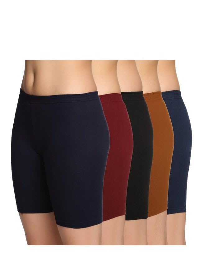 Lux KarishmaShorts - 100% Pure Cotton, Soft & Breathable Undershorts for Women & Girls, Non-See-Through, Perfect for Layering Under Skirts & Everyday Use (Colors May Vary)