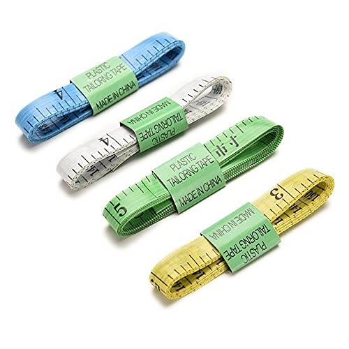 RWRAPS 59.1 in/60 Cintas métricas Regla de medición del Cuerpo Cinta métrica de Costura a Medida Cinta métrica de Costura Plana Suave Cinta métrica de Escala (Color: 2 Piezas) (2 Piezas)