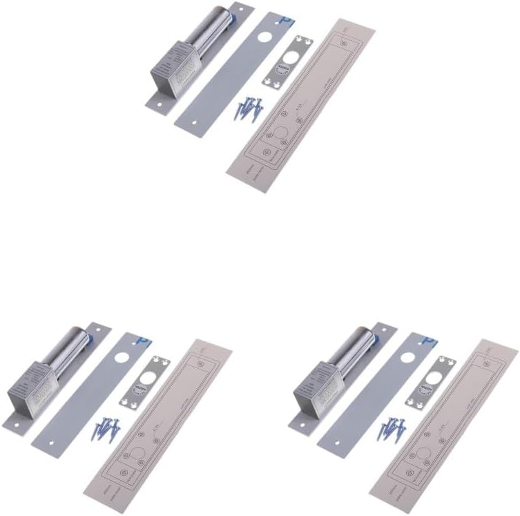 DC 12V ドアアクセス制御システム 300ポンド対応 電動電磁ドアロック リモート送信機受信機付き ホームセキュリティ用 電動ドロップボルトロック  DC 12V フェイルセーフ NCモード 電子ドアロック アクセス制御 セキュリティロック ドア (Xボルトロック) タイムディレイ ... 3セットアクセス制御の木の金属のドアのための電気ボルト ロックのフェイル セーフ モード DC12V