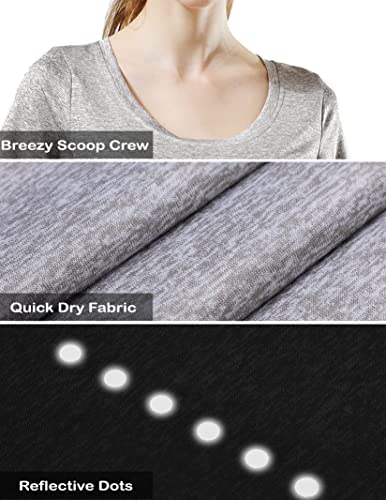 5 Pack: Womens Dry Fit Workout Shirts, Short Sleeve Athletic Gym Tshirts, Ladies Active Long Tees Bulk (Edition 1, Large) #TOP4