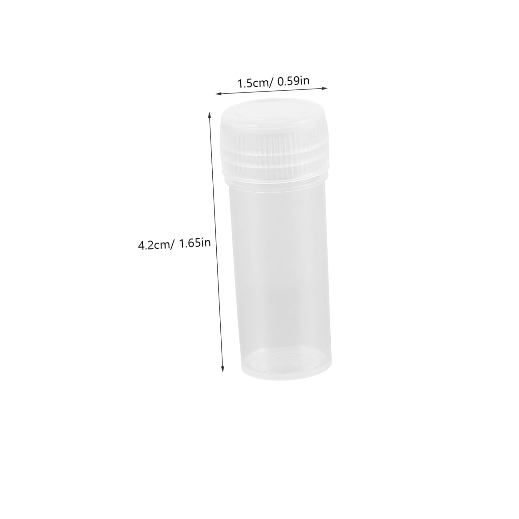 Cabilock 60pcs Plastic Freezing Tubes with Screw Caps Test Vials for Sample Storage Educational Use Secure Seal and Design for Experiment Needs